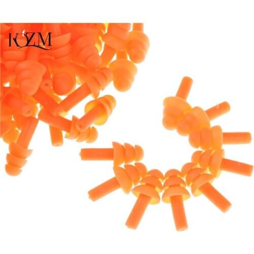 20PCS=10Pairs Waterproof Swimming Silicone Swim Earplugs for Adult Swimmers Children Diving Soft Anti-Noise Ear Plug