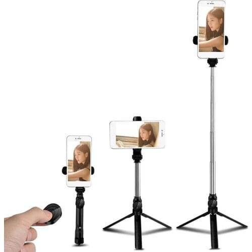 3 in 1 Wireless Bluetooth Remote Control Selfie Stick Mobile Phone Tripod Extendable Monopod Selfie Stick For Smartphone