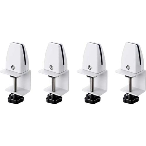 4Pcs Partition Bracket Thickened Bezel Clip Edge Clamp Dual Direction Screen Clip Holder Divider Desk Support Holder
