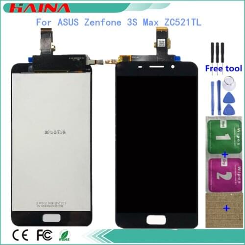 5.2" ZC521TL Original For ASUS Zenfone 3S Max ZC521TL LCD Display Touch Screen Digitizer Assembly Frame Replacement Free Tools