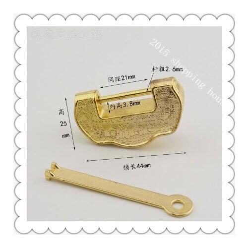 A020 Furniture accessories Mini small antique lock box cross open padlock Chinese ancient locks Zinc alloy