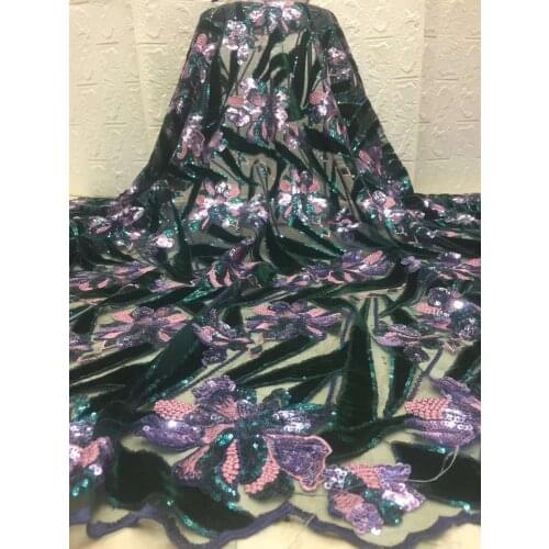 African Lace Fabric 2021 High Quality Lace French Sequin Lace Fabric Beautiful Lace Nigeria Wedding Dress FJ36011