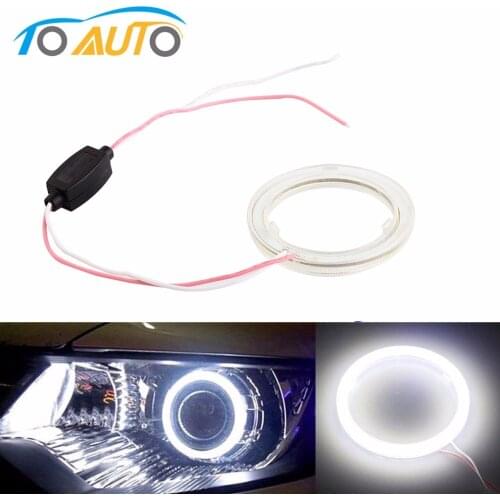 1pcs Auto angel eyes halo rings 6000k cob led headlight 60/70/80/90/100/110/120 mm Car Motorcycle For BMW E36 E39 E60 E92 E63