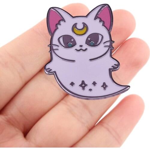DZ2026 Japanese Anime Cat Enamel Pins Badge Brooch Backpack Bag Collar Lapel Decoration Jewelry Gifts for Friends