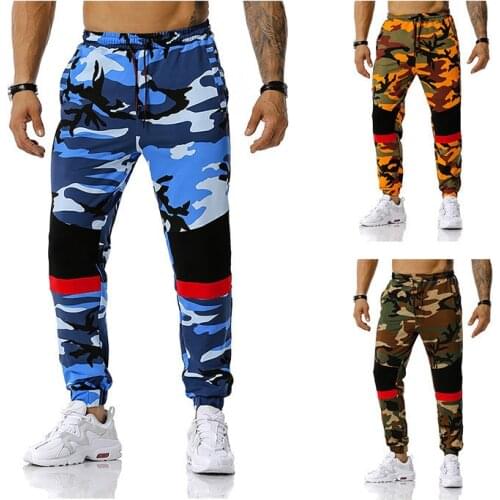 Camouflage pants Mens Joggers Pants Fitness Men Sportswear Tracksuit Bottoms Skinny Sweatpants Trousers Black Gyms Jogger Track