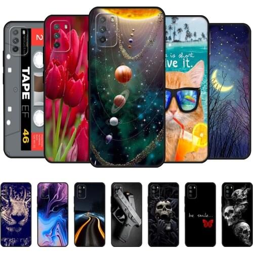 For Xiaomi Poco M3 Case 6.53" Silicon Soft Phone Back For Poco M3 M 3 PocoM3 Cover Bumper Global POCOPHONE Funda black tpu case