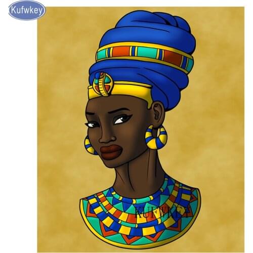 DIY PHOTO CUSTOM,Diamond Painting"Africa woman"Picture of Rhinestones Handicraft diamond embroidery portrait,Home Decoration