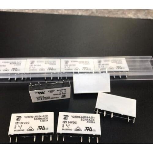 HOT NEW 24V relay V23092-A1024-A201 V23092-A1024-A201-24VDC V23092A1024A201 24V 24VDC DC24V 6A 250VAC 5PIN