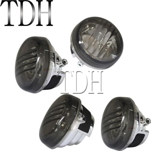 4 Pcs Motorcycle Turn Indicator Signal Light Lens Cover Smoke For Suzuki Boulevard M50 C50 VL800 M109R C109R Intruder C1800R