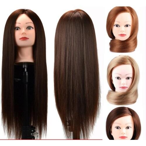 Synthtic hair Practice Hairdressing Training Head Mannequin training head