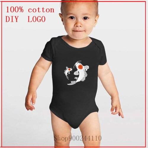 Twin Koi Fish Infant jumpsuit summer romper animal print girl boy cotton suit newborn climbing cartoon rompers stuff Bodysuits