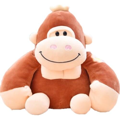 Gorilla doll brown orange green black plush toy cute sproutsoft feather cotton little monkey doll doll clings pillow