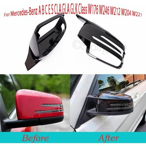 For Mercedes Benz W176 W246 W212 W204 X156 X204 W221 A B C E S CLA GLA GLK Class Sport style modified rearview mirror cover
