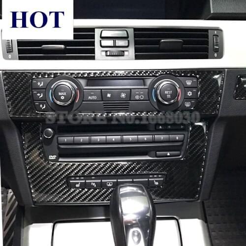 Carbon Fiber Console CD & AC Panel Trim Cover For BMW 3 Series E90 2005-2012 Car accesories interior Car Trim