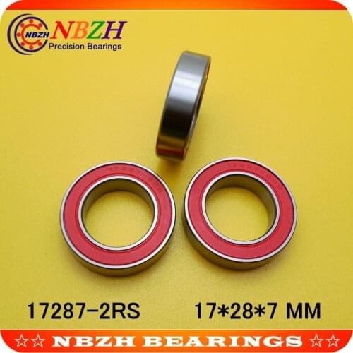 10pcs/lot 17287-2RS MR17287 17287 17287RS GCR15 ball bearing 17x28x7mm bike wheels bottom bracket repair bearing