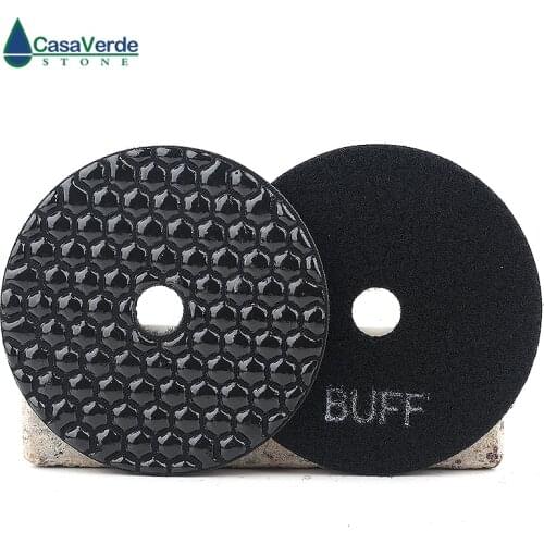4 inch 100mm Black Buff Polishing Pads Resin Bond For Granite Marble Ceramic Stone Polishing Premium Quality