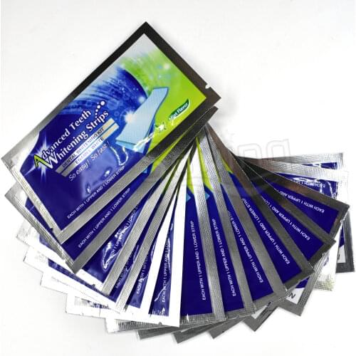 28pcs/14pairs Advanced Teeth Whitening Strips Tooth Stain Removal Oral Hygiene Care Dental Shade Bleaching Kit Enamel White Tool
