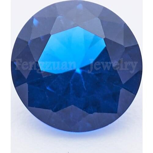 Size 0.8~10mm 5A Various Color Loose Cubic Zirconia Bead Stones Round Cut Loose CZ Stone Synthetic #147 Blue Nano Gemstone