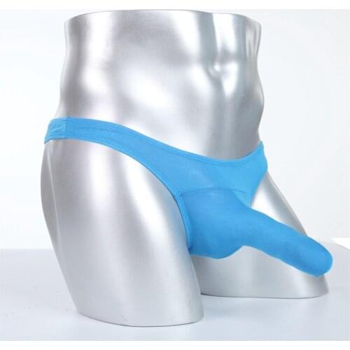 YUFEIDA Sexy Thong Undewear Briefs Modal Elephant Trunk Bulge Pouch Soft Tanga Exotic Jacquard Underpants Jockstrap for Men