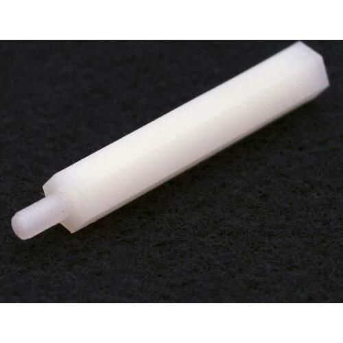 1 piece Metric M3*35+6mm Hexagon Nylon Threaded Spacers Fasteners
