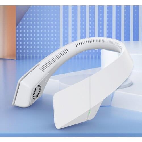 Neck Fan Portable Bladeless Fan Rechargeable Leafless Mini Usb Hanging Air Cooler Wearable Neckband Fan