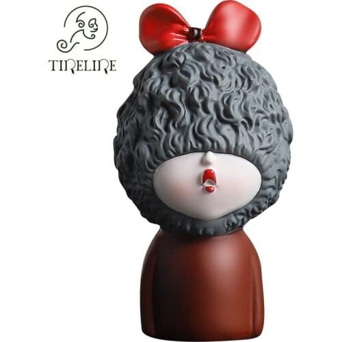 Statues Et Sculptures Living Room Ornaments Sculptures Tapestry Figurines For Interiornordic Modern Kawaii Pouting Loli Girl
