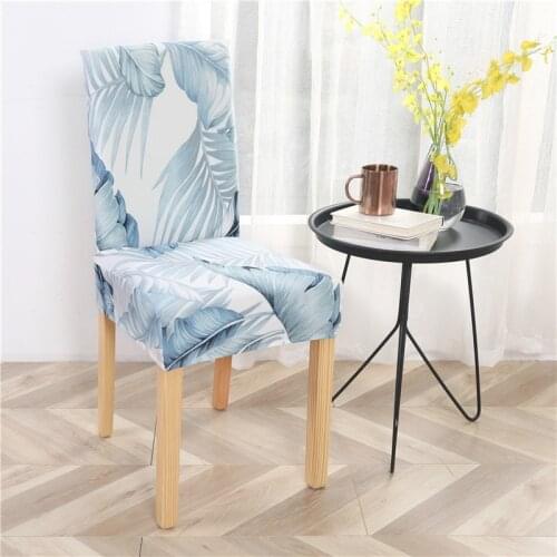Stretch Printed Chair Cover Living Room Dining Room Machine Washable Anti-dirty Chair Cover Home Dustproof Fabric Decoration
