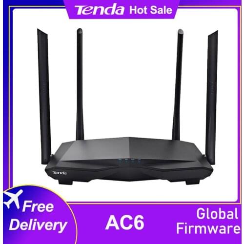 Tenda AC6 1200mbps Wireless Wifi Router Dual Band 2.4Ghz/5.0Ghz 11AC Smart Wifi Repeater APP Remote Manage English Firmware