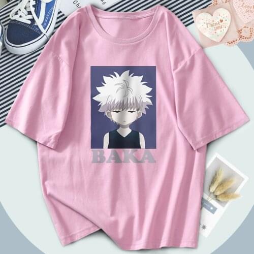Streetwear HUNTERXHUNTER T-shirts Women Print O-Neck Oversize Tshirts Vintage Hip Hop Casual Tops Tees Washable Poleras Female