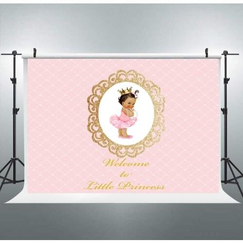Little Princess Baby Shower Backdrop Vinyl Royal Crown Photography Background boy Prince Kid Girl Portrait Photo Shoot studio
