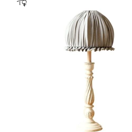 Nordic Country Vintage Retro Led Table Lamps Cotton Hemp Ins Art Decor Desk Lights Bedroom Bedside Living Room Luminaria De Mesa