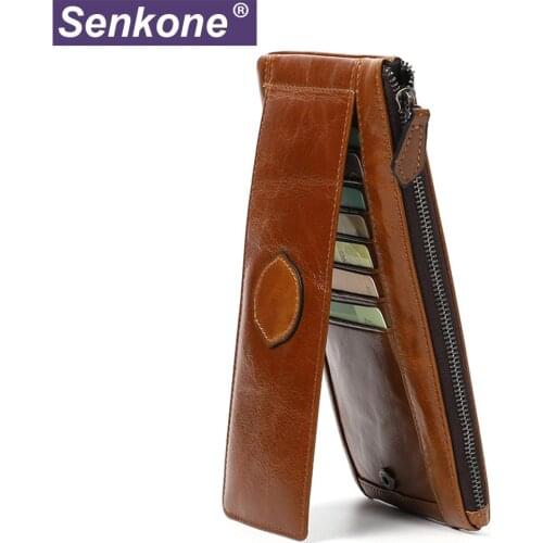 Vintage Wallet for Women 2020 New Desginer Genuine Leather Women Wallet Card Holder Female Long Wallet Slim Purse Phone Pocket