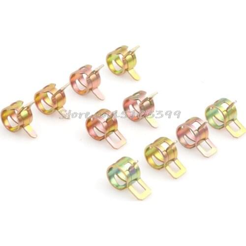 10Pcs Spring Clip Fuel Line Hose Water Pipe Air Tube Clamps Fastener DIY 6-15mm G08 Whosale&DropShip