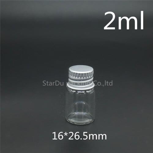 12pcs/lot Promotion High Quality 2ml Mini Clear Glass Bottle Empty Protable Sample Vial Refillable Essential Oil Jar
