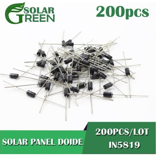20pcs x 1N5819 Diode 1A 40V MIC schottky barrier diodes 45mm*0.6mm for Solar Cells pv panel DIY