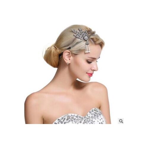 24pcs/lot DIY Multi The Great Dancing Party Leaves Headband Pearl Set Auger Elasticity Head Bands Hair Styling Tools HA828