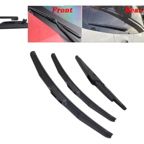 3pcs/set Car Wiper Front & Rear Wiper Blades Set Windshield Windscreen For Volvo XC90 2002-2004