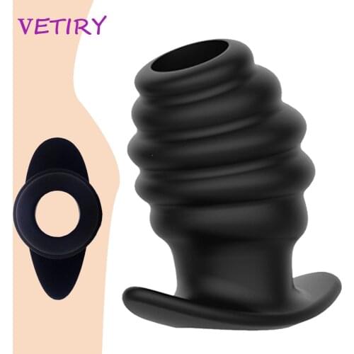 VETIRY Hollow Anal Plug Dildo Butt Plug Anal Dilator Enema Soft Speculum Prostate Massager Sex Toys For Woman Men Gay Adult Toy