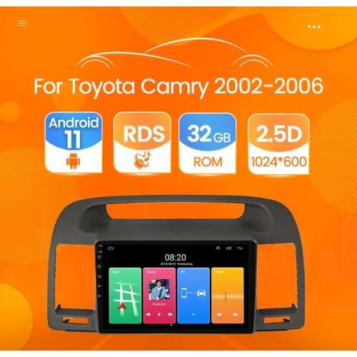 2din Android 10.0 2GB 32GB For Toyota Camry 5 XV 30 2001-2006 Car Radio Multimedia Video Player Navigation GPS 2 din Autoradio