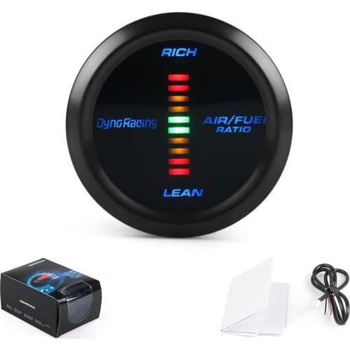 Dynoracing 2" 52mm Car Blue LED Air Fuel Ratio Gauge Analog Air Fuel Car Meter LED Display TT101730
