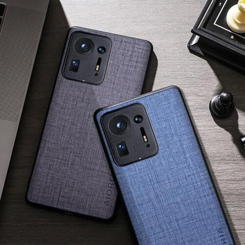 Textile Texture Case For Xiaomi Mi Mix 4 3 2S Soft TPU+PC Four-corner Explosion-proof Back Cover for mi mix 4 5g phone case