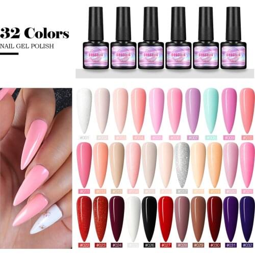 COSCELIA Gel Nail Polish All For Manicure 7ML Semi Permanent Varnish For UV Gel Nails Art Beauty Gel Lacquer Tools