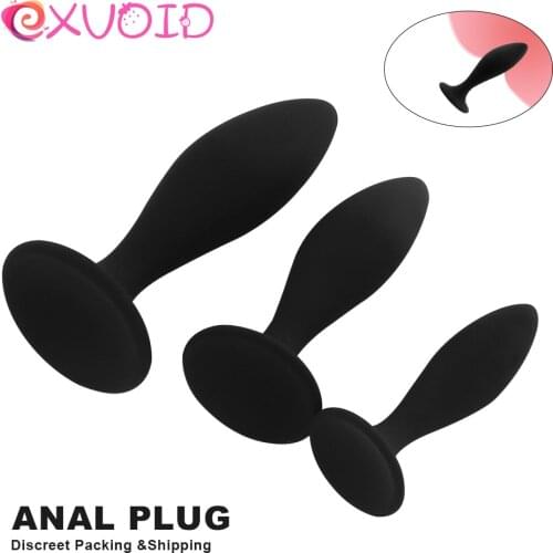 EXVOID Smooth Butt Plug Sex Toys for Women Intimate Goods Anal Beads Anus Dilator G Spot Massager Silicone Anal Plug