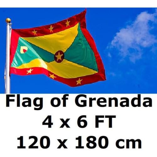 Grenada Flag 120 x 180 cm 100D Polyester Grenada Grenadan Grenadian Flags And Banners