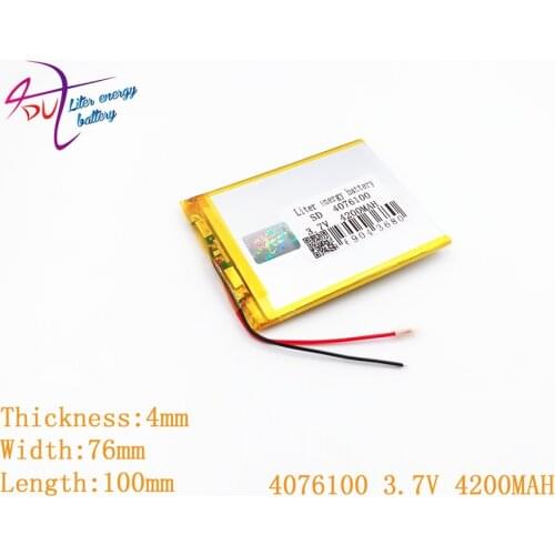 Size 4076100 3.7V 4200mah Lithium polymer Battery with Protection Board For PDA Tablet PCs Digital Products