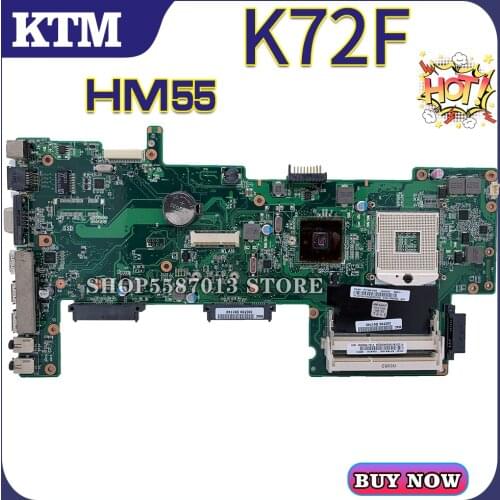 For ASUS K72F/X72F/A72F/ HM55 laptop motherboard mainboard test OK