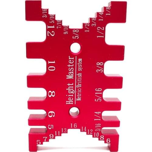 Woodworking Tenon Gauge Caliper Height Gauge Metric/Inch Tenon Cutter for Saw Router Table Machine DIY Carpentry Measuring Tools