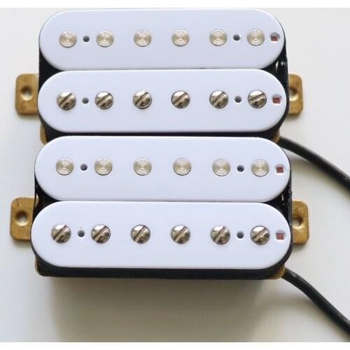 DIY Donlis Music Instruments Neck Bridge White Color Alnico 2 / 5 Guitar humbucking Pickups