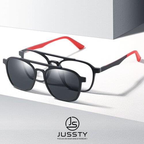 Polarized Magnet Clip On Glasses Frame Men Optical Myopia Eyeglasses Frame Male Prescription Clear Magnet Clip On Sunglasses Men