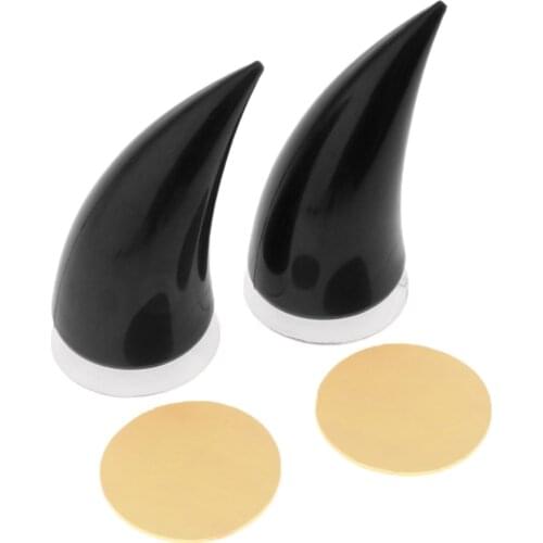 Plastic Motorcycle Helmet Horn Devil Demon Angle Suction Cup Stick On Horns Decoration Decal for Motorcycle Helmet